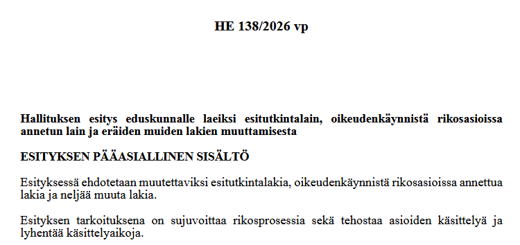 HE 138/2026 kansilehti